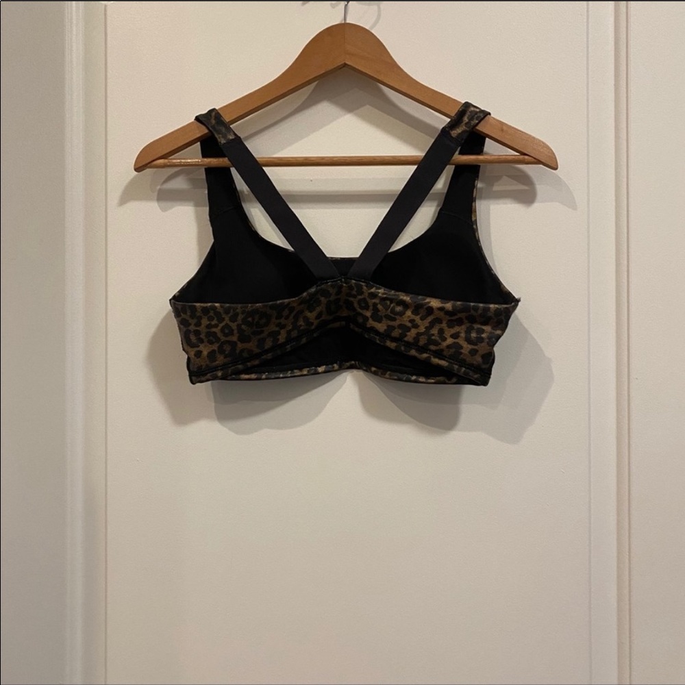 Spanx Faux Leather Leopard Low Impact Sports Bra - Picture 5 of 5